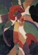 Delaunay, Robert The Fem holding parasol china oil painting artist